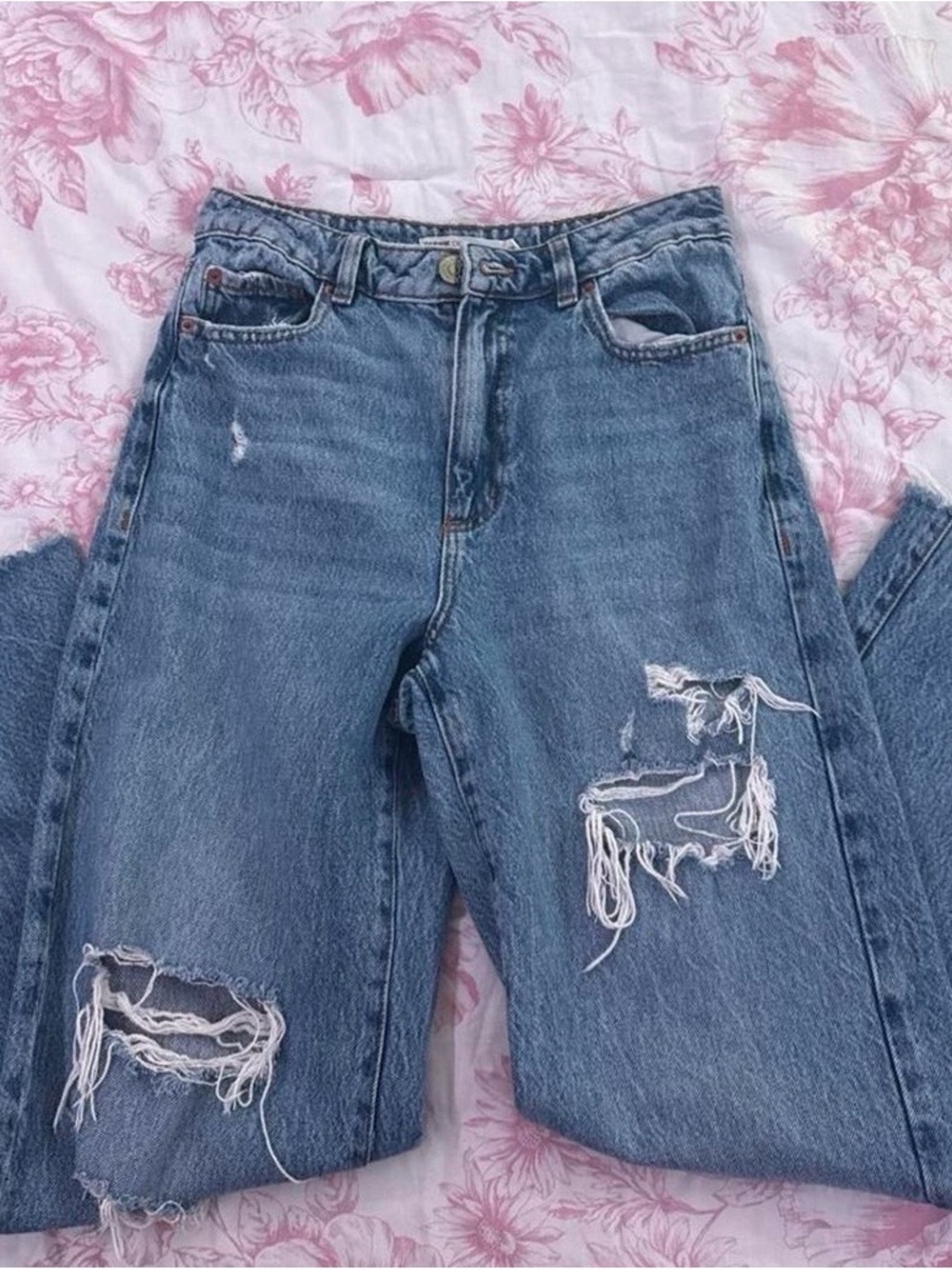 Garage Distressed Blue Jeans for Women Sz 5 Wide leg 5/27